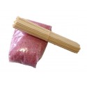 Cotton candy sugar and sticks, 50 portions