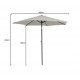 Parasol ecru 288cm met voet