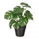 Kunstplant Monstera H32 incl. grijze stenen pot